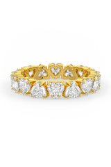 Heart Shaped Solitaire Wedding Bands