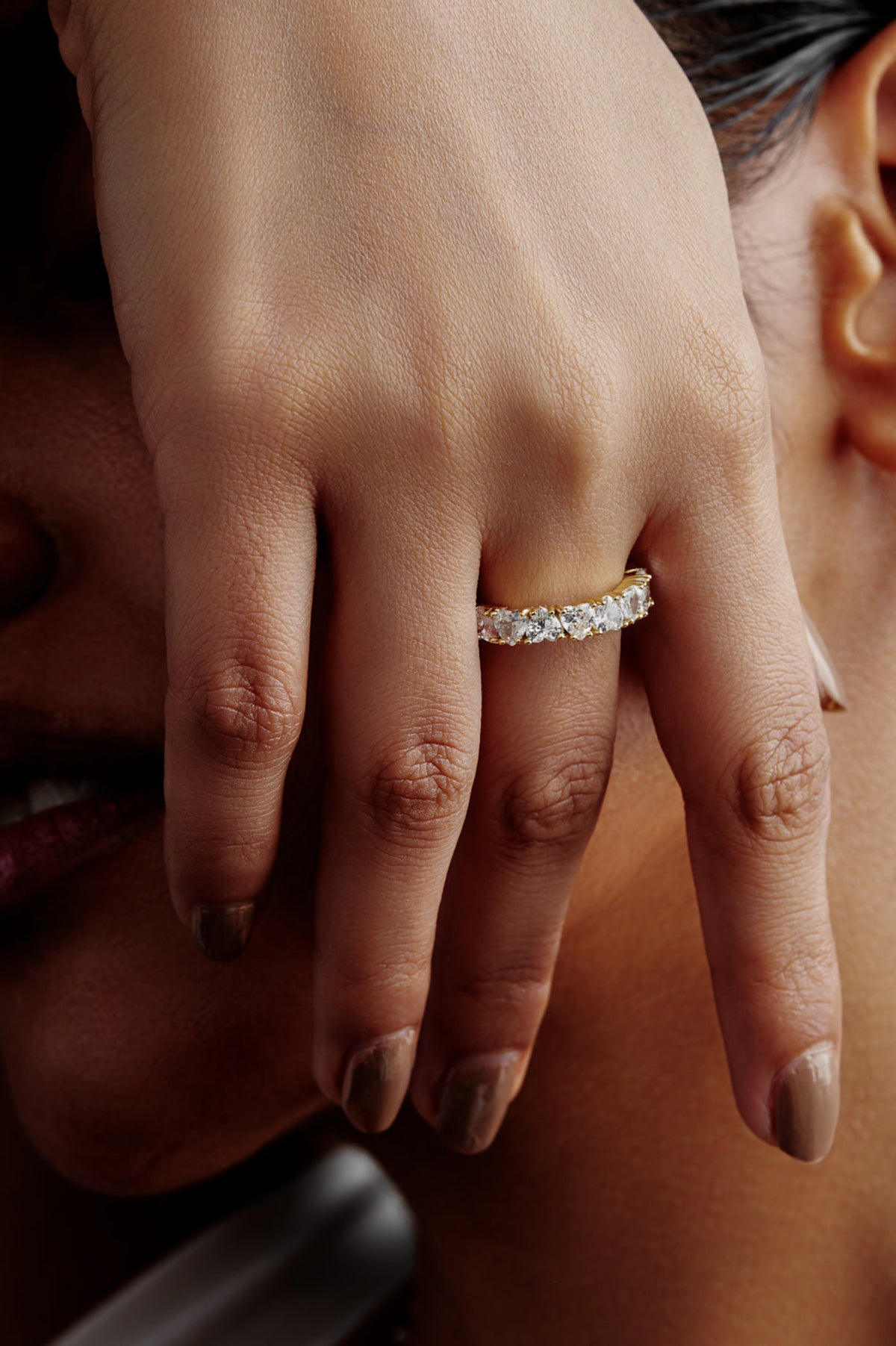 Heart Shaped Solitaire Wedding Bands
