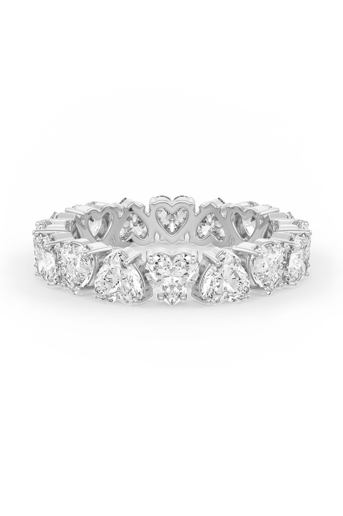 Heart Shaped Solitaire Wedding Bands