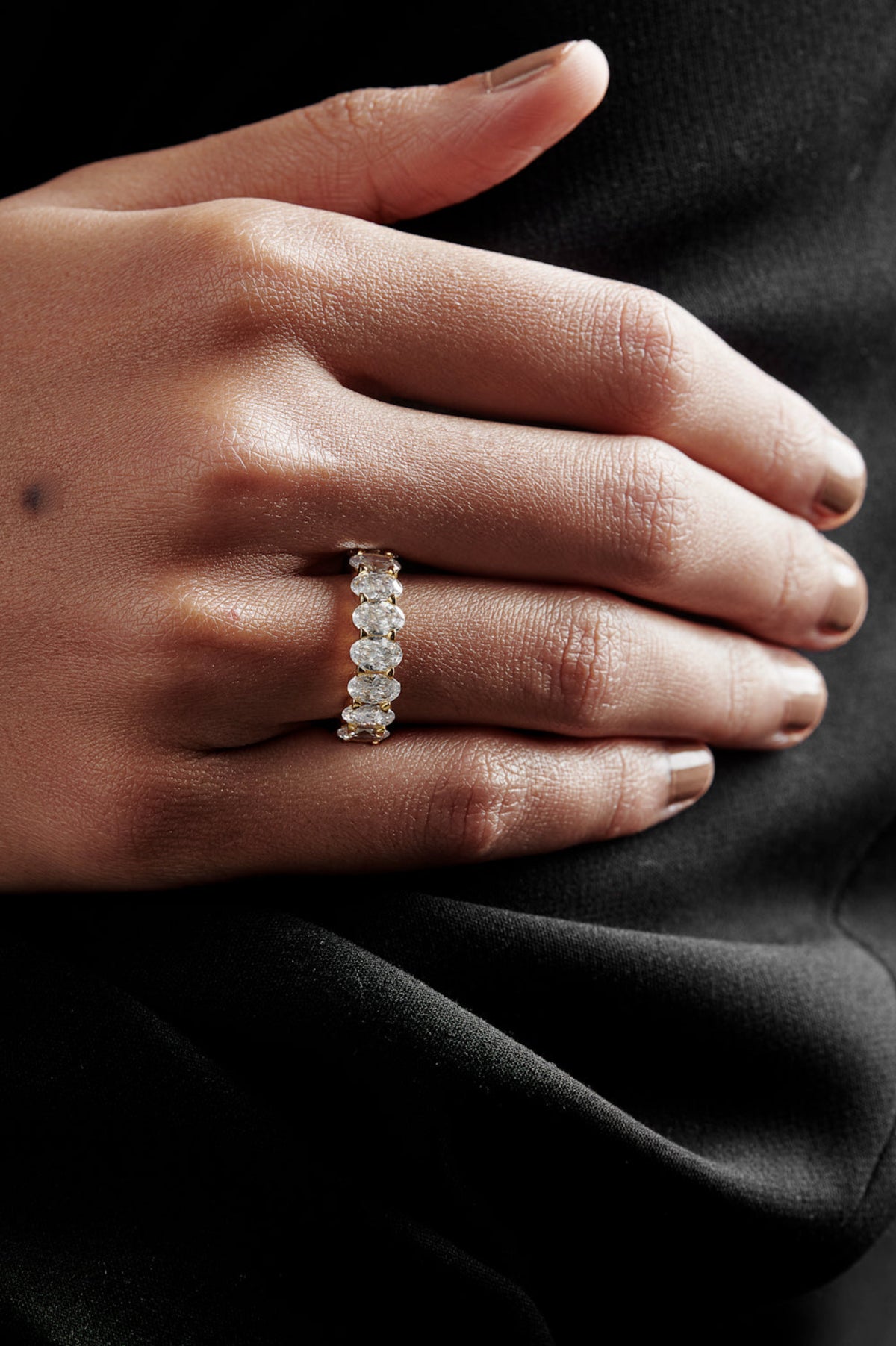 Oval Shaped Solitaire Wedding Bands