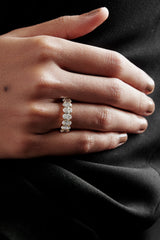 Oval Shaped Solitaire Wedding Bands