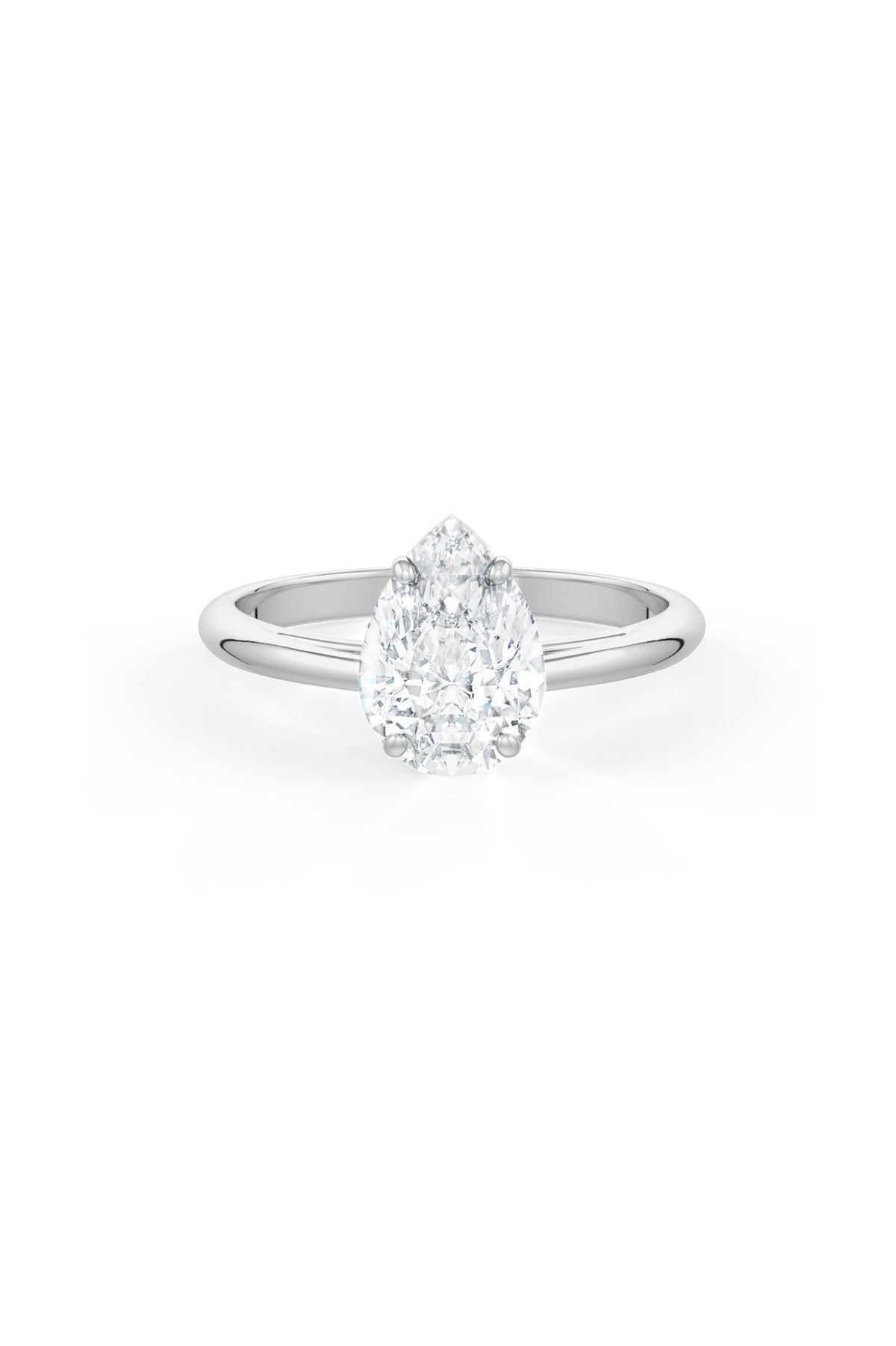Pear Shaped Solitaire Engagement Ring