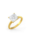 Square Shaped Solitaire Engagement Ring