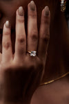 Square Shaped Solitaire Engagement Ring