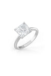 Square Shaped Solitaire Engagement Ring