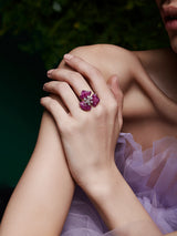 Ethereal Trillium Blossom Cocktail Ring
