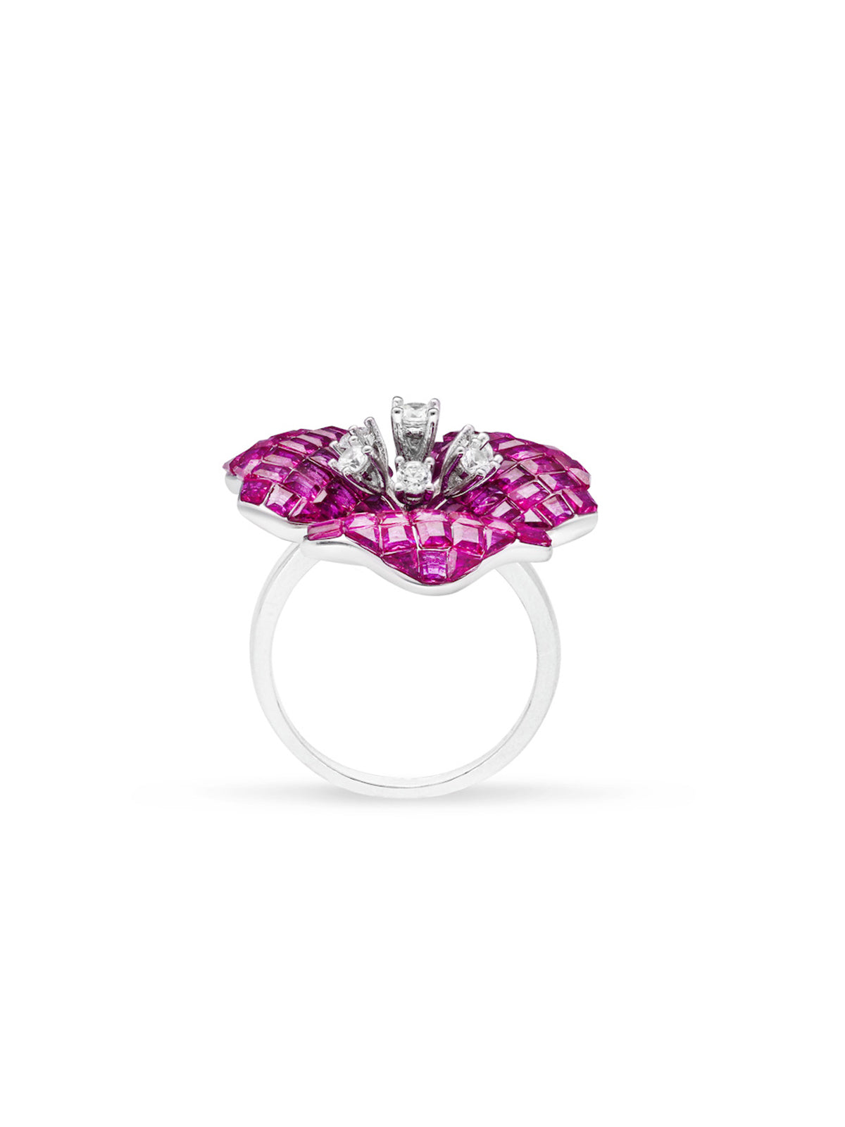 Ethereal Trillium Blossom Cocktail Ring
