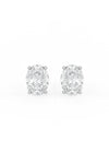 Oval Shaped Solitaire Stud Earrings