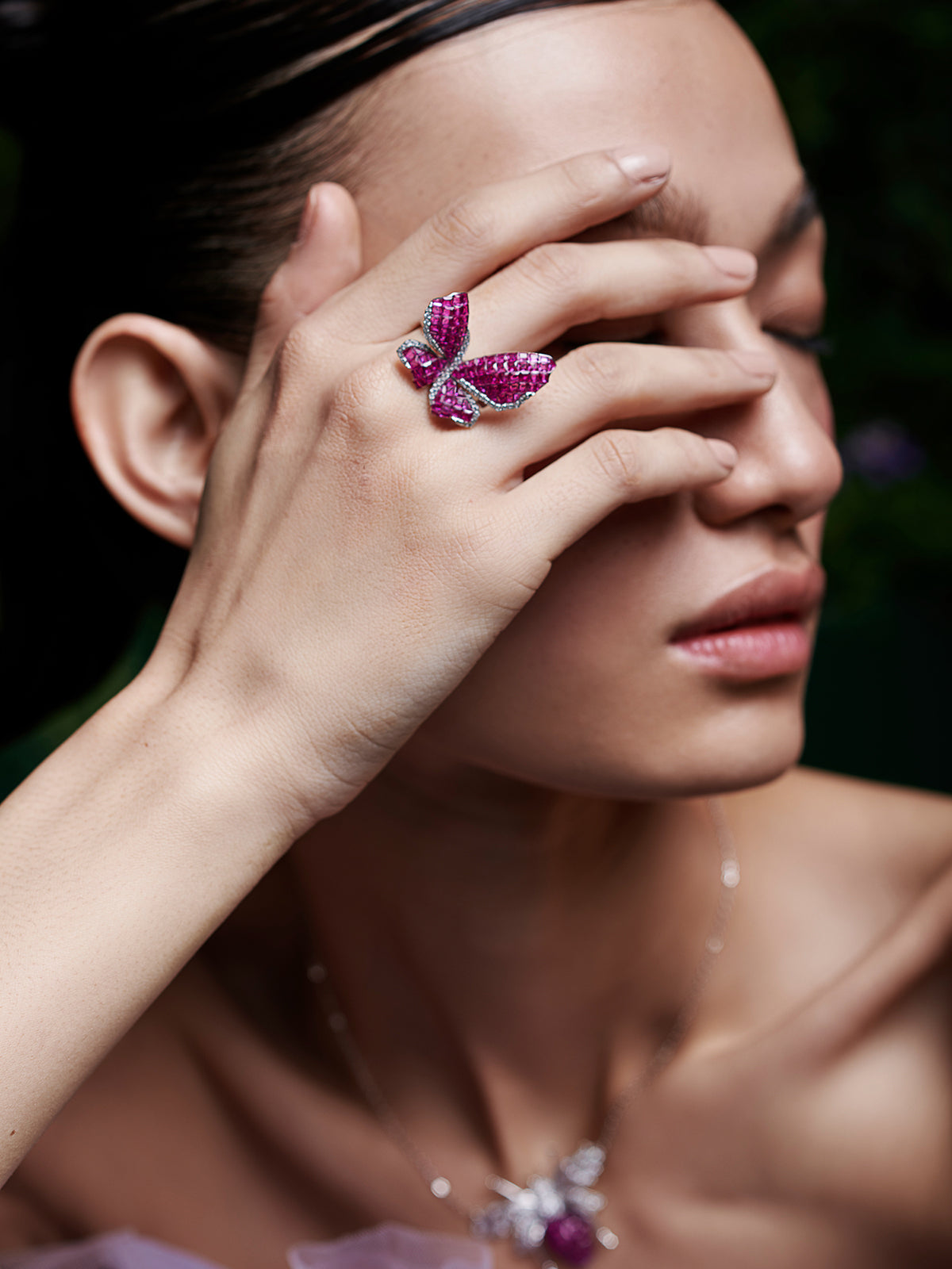Morpho Butterfly Cocktail Ring