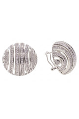 Chunky Dome Silver Stud Earrings