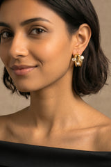 Gold Wrap Stud Earrings