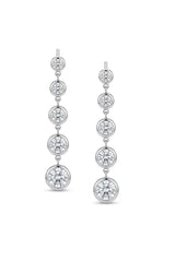 Geometric Silver Drop Earrings