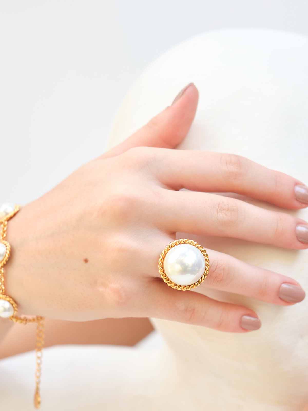 Pearl Solitaire Ring