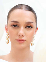 Triple Pearl Danglers
