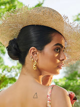 Gold & Pearl Drop Earrings