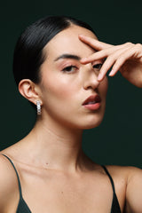 Gold Cubic Zirconia Hoop Earrings