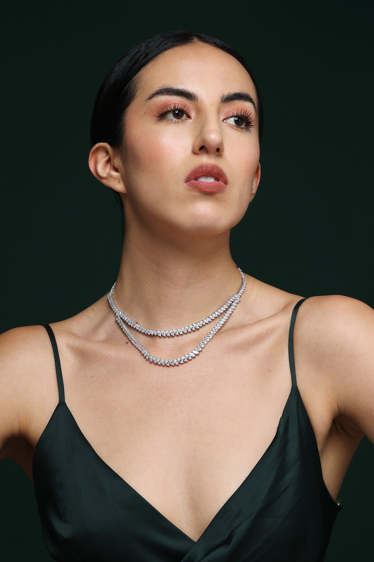 Gold Celestial CZ Statement Necklace
