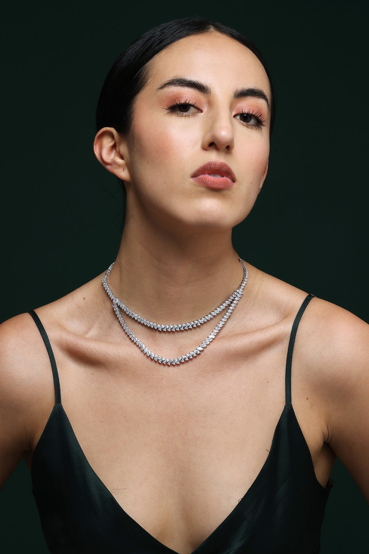 Gold Celestial CZ Statement Necklace