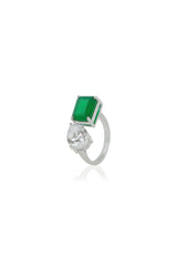 Emerald Cut Gemstone Promise Ring