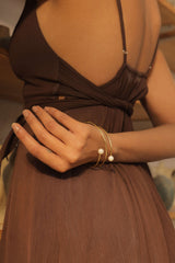Gold Minimal Statement Bangle