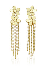 Contemporary Floral Dangle Earrings