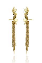 Contemporary Floral Dangle Earrings