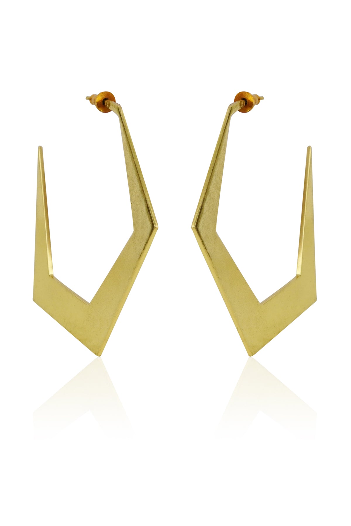 Gold Minimal Geometric Hoop Earrings