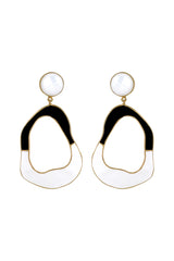 Gold Saline Statement Earrings