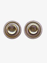 Polki Dot Stud Earrings - Silver