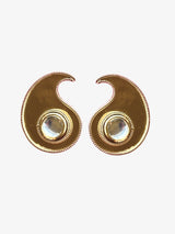 Polki Paisley Earrings - Gold