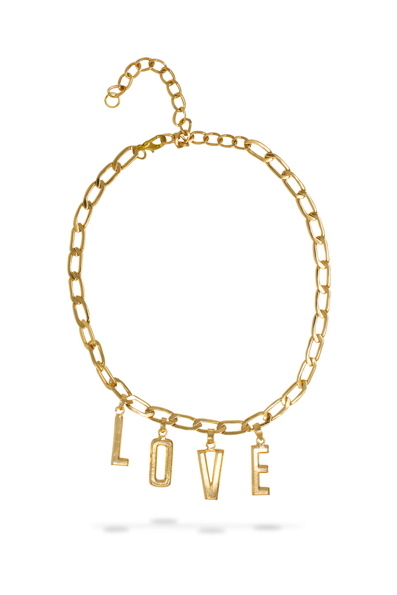 Gold Personalised Love Necklace
