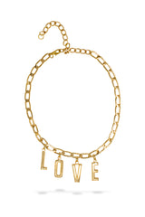 Gold Personalised Love Necklace