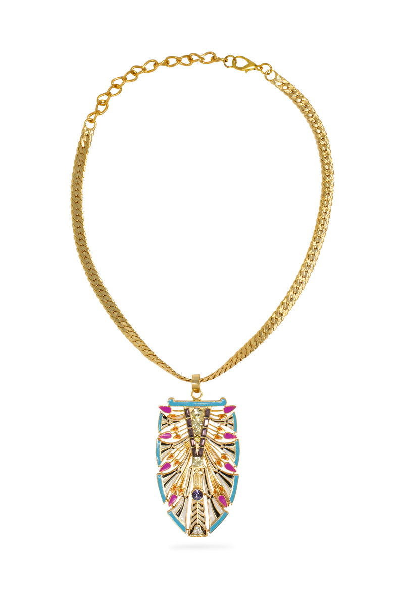 Blue Egyptian Pendant Necklace