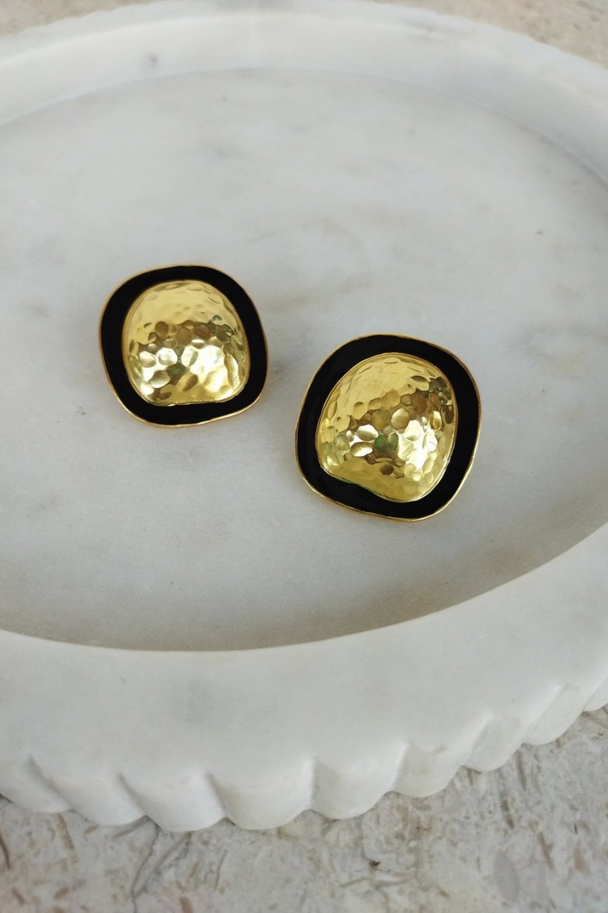 Zia Enamel Stud Earrings