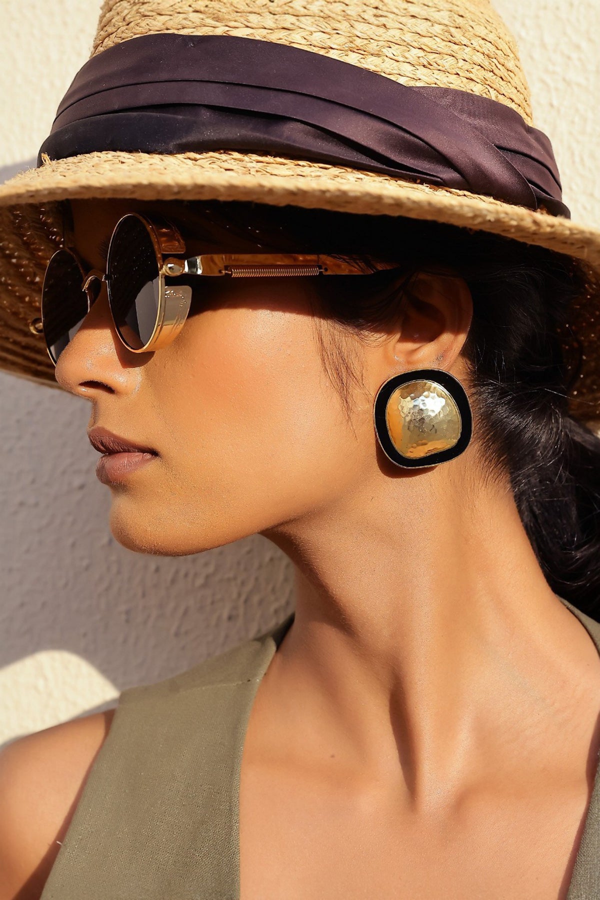 Zia Enamel Stud Earrings