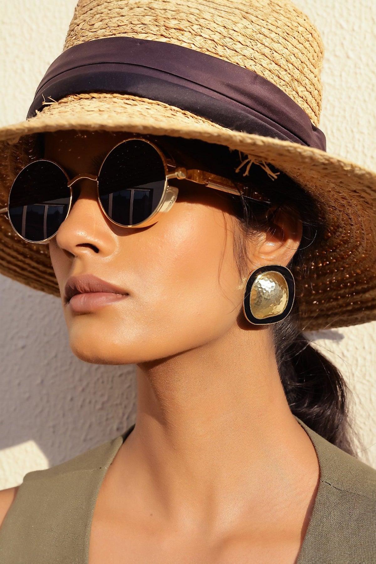 Zia Enamel Stud Earrings