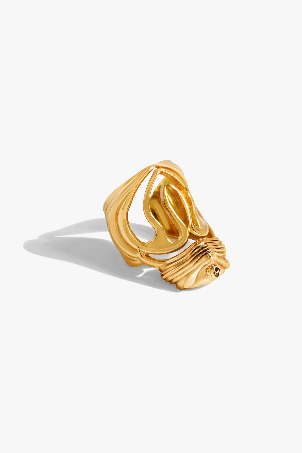 Koko Gold Plated Flame Design Statement Ring