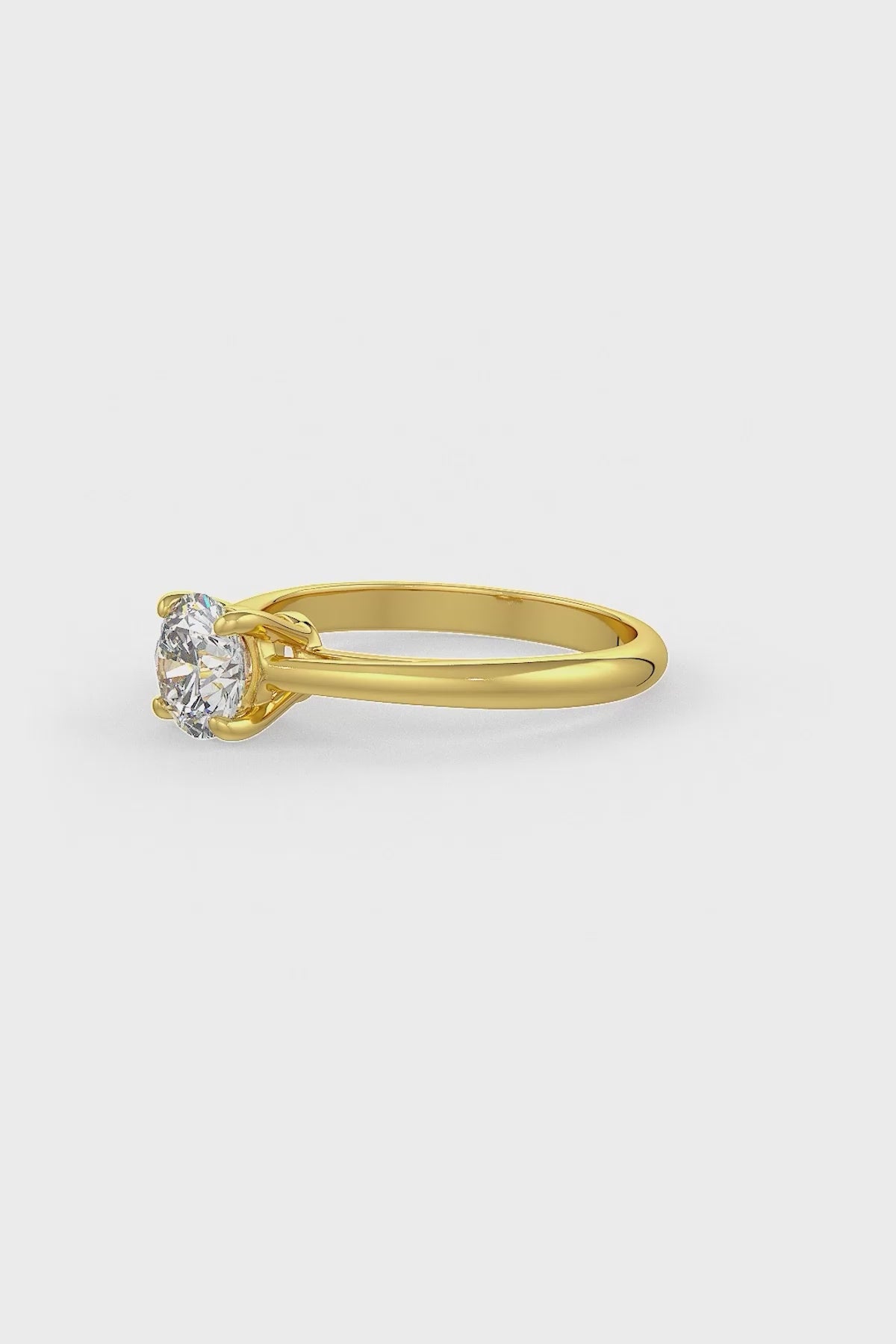 Brilliant Round Shaped Solitaire Engagement Ring