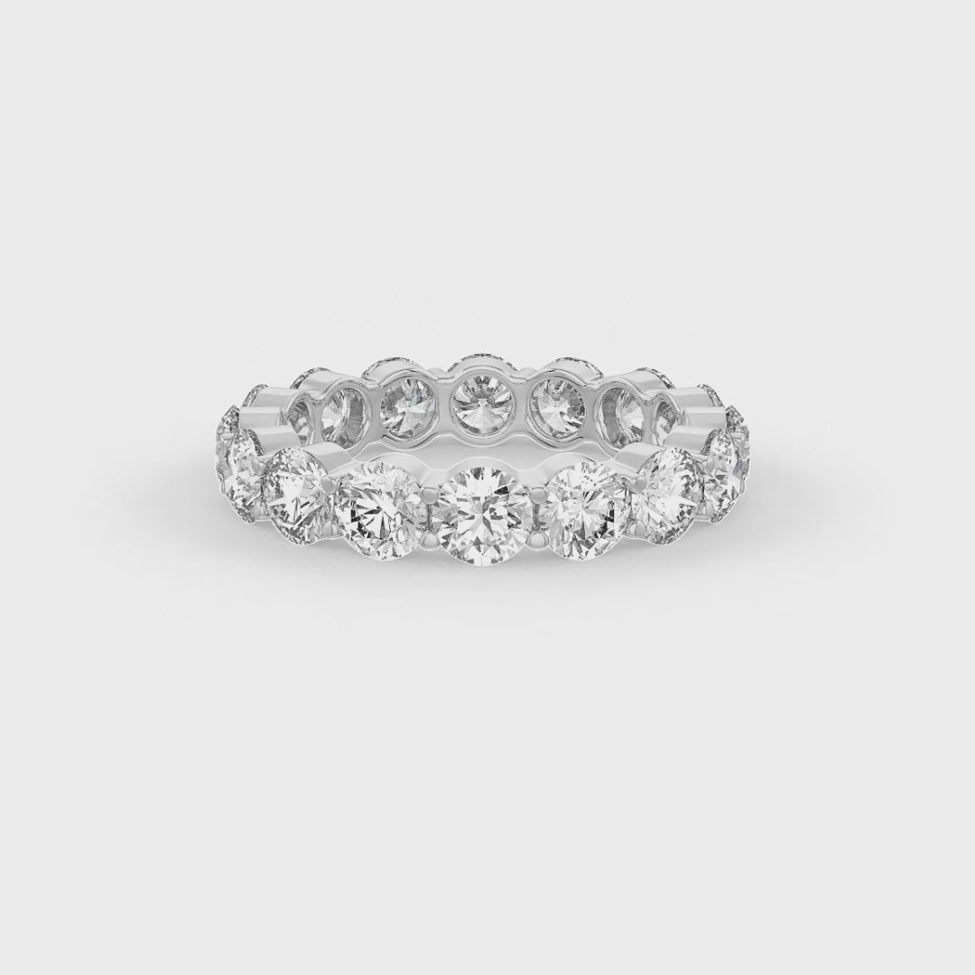 Brilliant Round Shaped Solitaire Wedding Bands