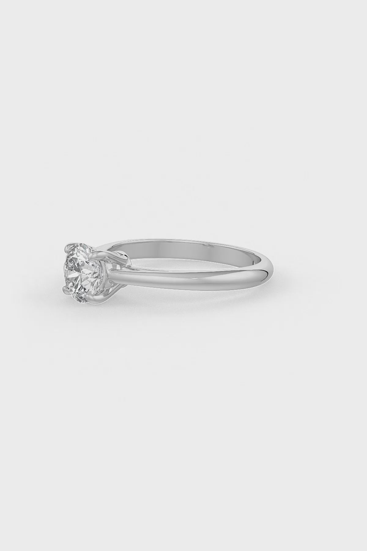 Brilliant Round Shaped Solitaire Engagement Ring
