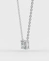Square Shaped Solitaire Pendant With Chain