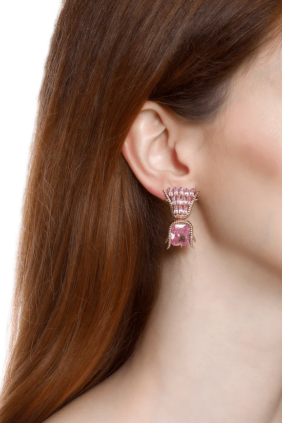 Rosé Glaze Petal Studs