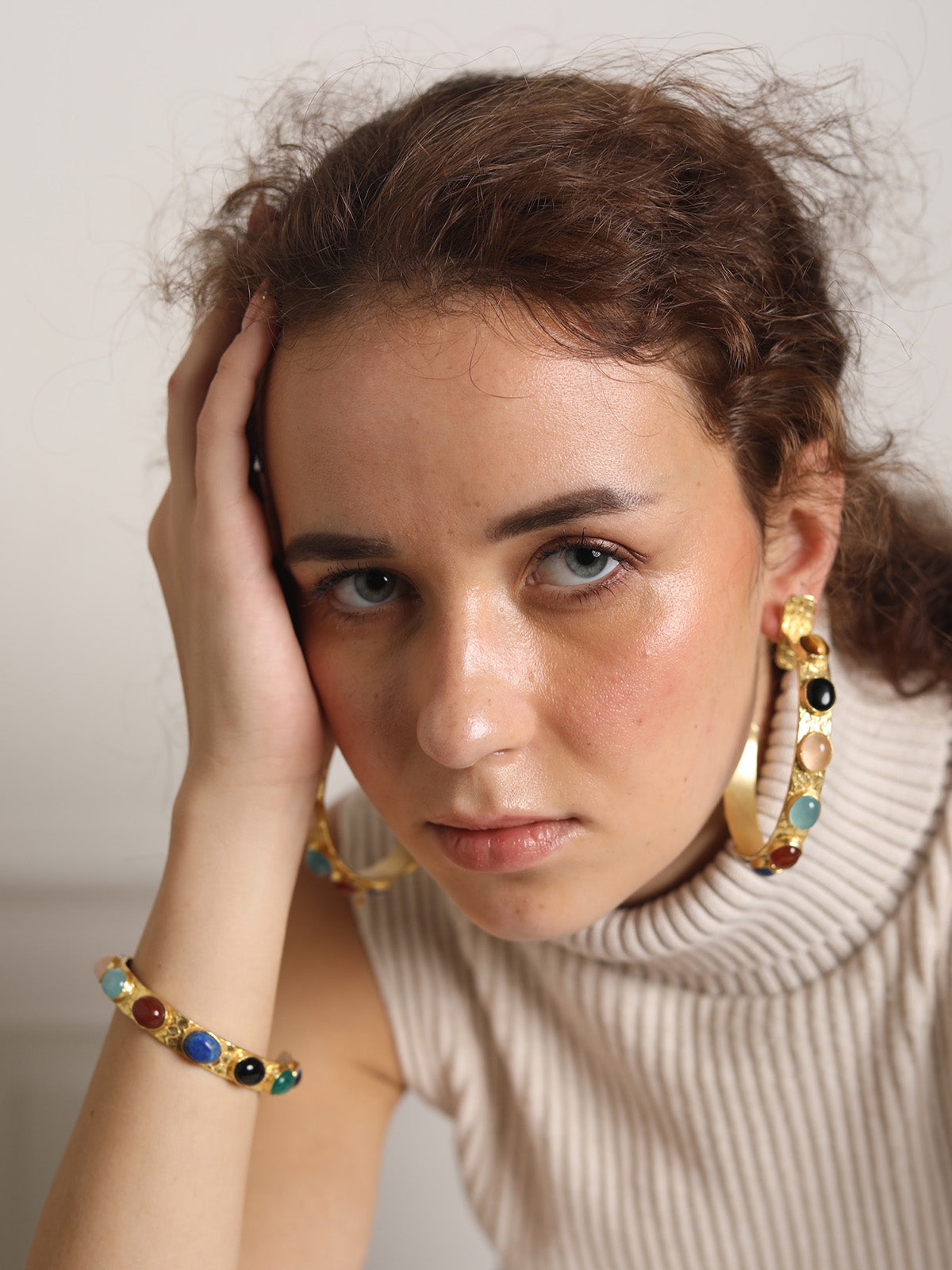 Multi-color Stone Bangle