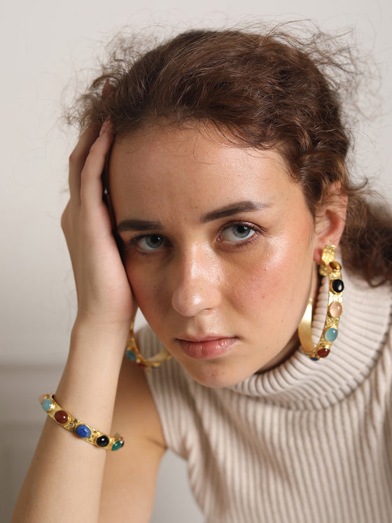 Multi-color Stone Bangle