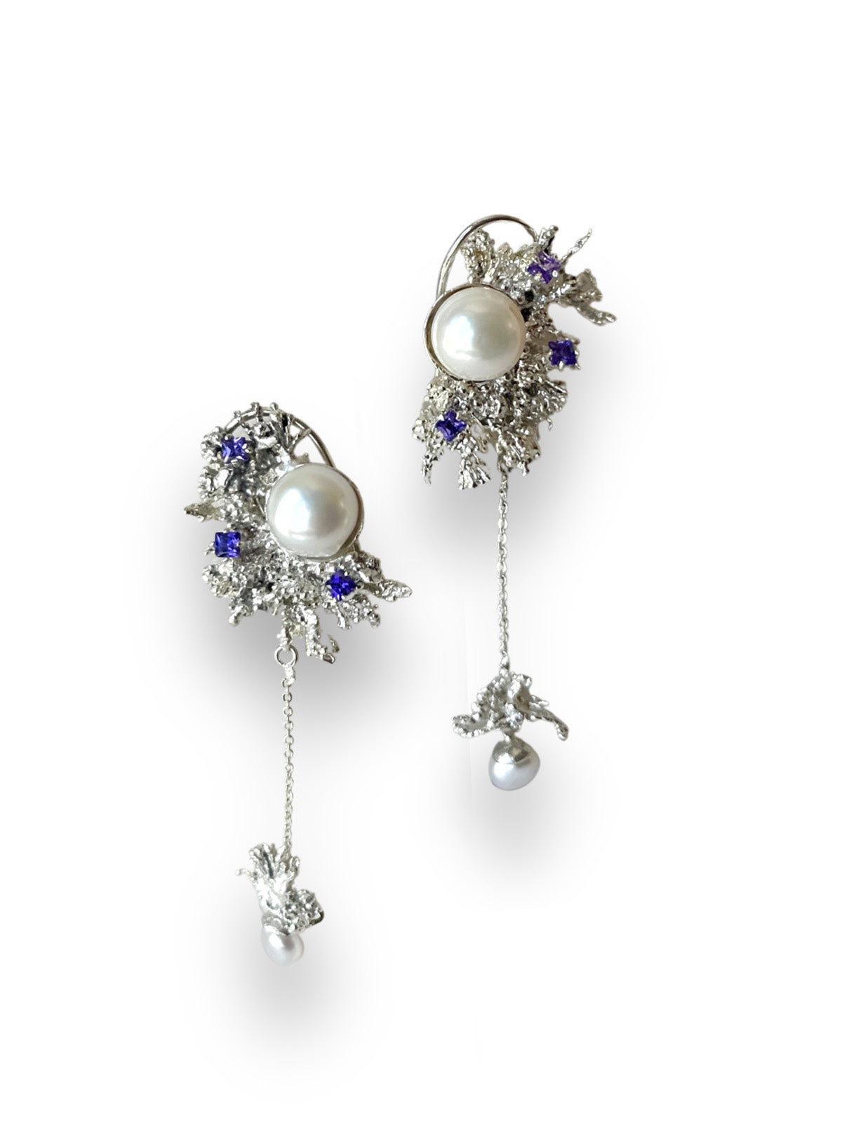 Ethereal Silver Danglers