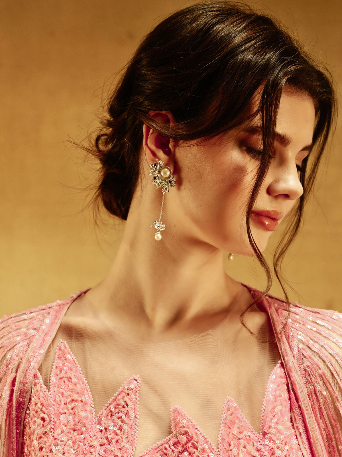 Ethereal Silver Danglers