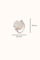 Moon Stone Shooting Star Ring
