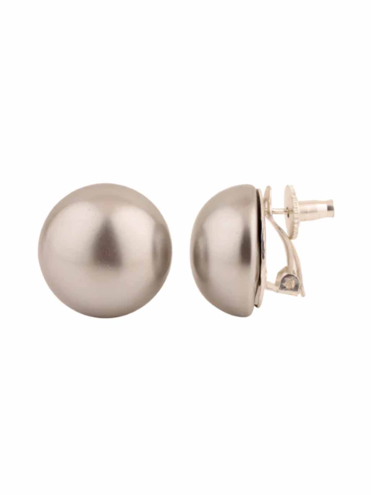 XL Pearl Studs - Silver