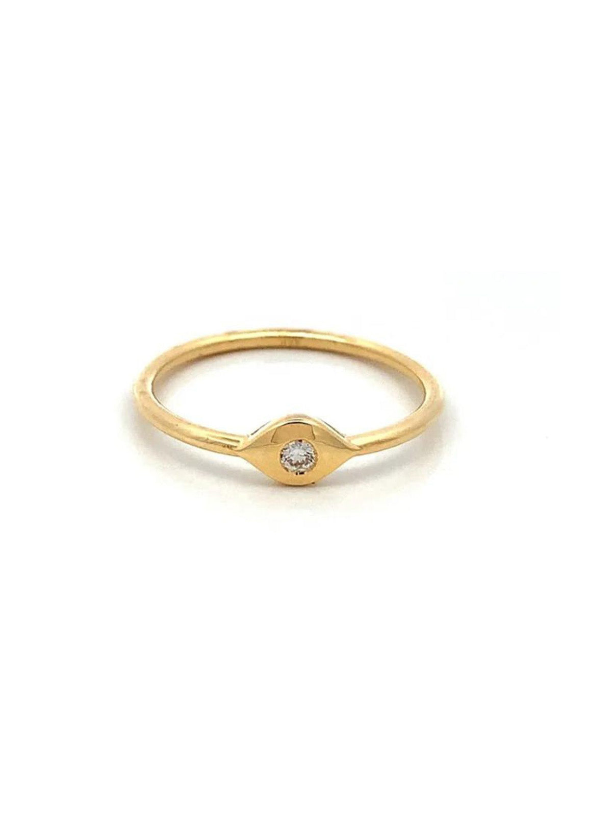 Flush Diamond Evil Eye ring