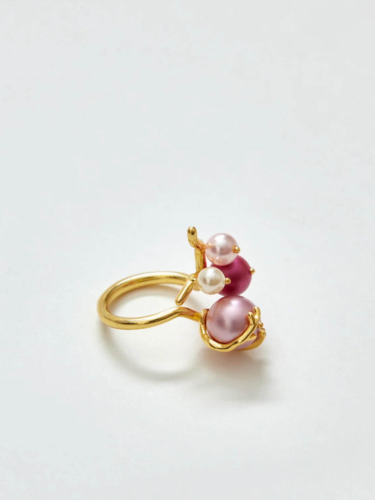 Shades of Pink Statement R Ring